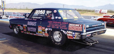 Tim Landis in his Super Street Chevy II Nova